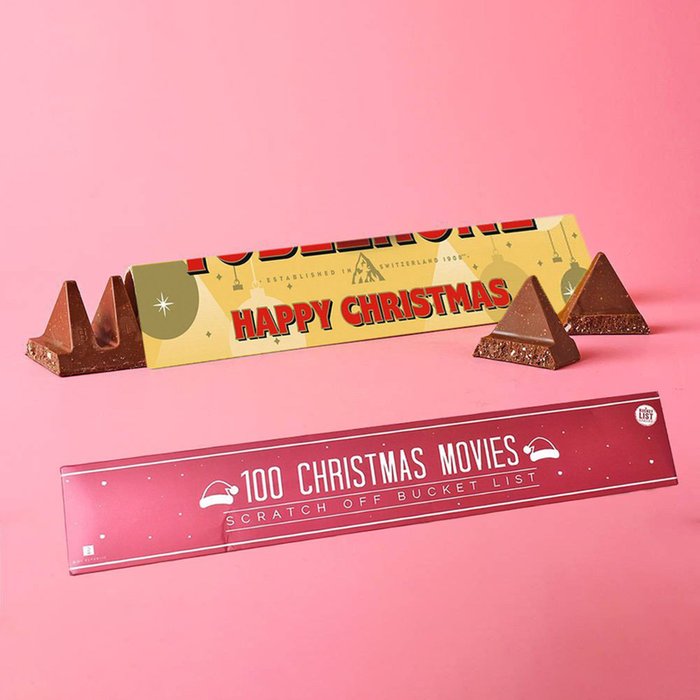 100 Christmas Movies Poster & Merry Christmas Toblerone Gift Set