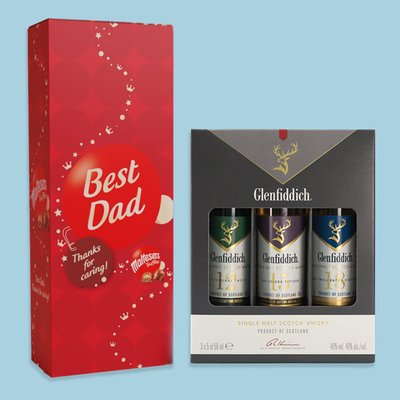 Maltesers Best Dad 455g & Glenfiddich Whiskey Gift Set