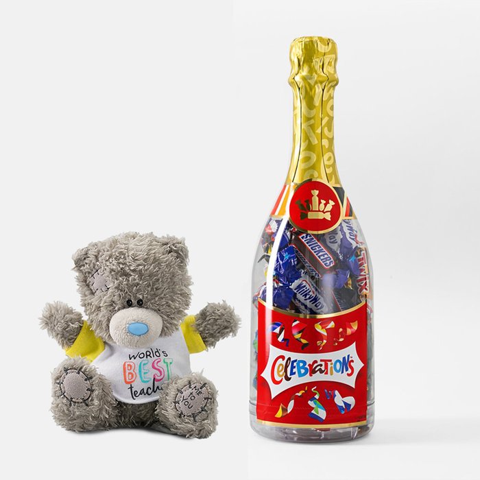 World's Best Teacher Tatty Teddy & Celebrations Bottle 312g