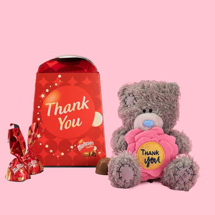 Tatty Teddy 11.5cm Thank You Bear & Maltesers Truffles 'Thank You' Box 200g