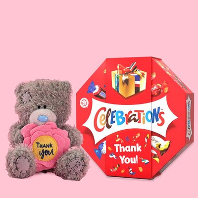 Thank You Tatty Teddy & Celebrations Centrepiece 'You're My Fave' 385g