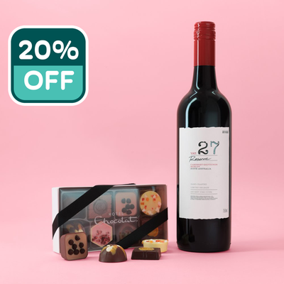 Hotel Chocolat Pocket 100g & Vat 27 Reserve Cabernet Sauvignon Merlot 75cl