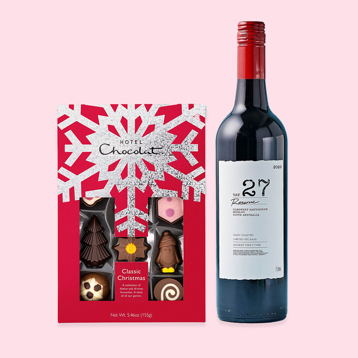 Hotel Chocolat The Classic Christmas H-Box & VAT 27 Reserve Cabernet Sauvignon Merlot