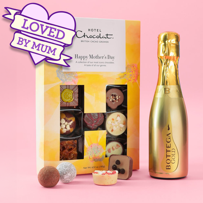 Hotel Chocolat Happy Mother's Day H Box & Bottega Gold 20cl Gift Set