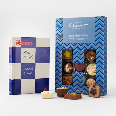 Hotel Chocolat Happy Father's Day H Box & Pocket Book For Dad With Love 
