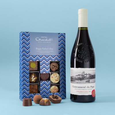 Hotel Chocolat Happy Father's Day H Box & Châteauneuf-du-Pape