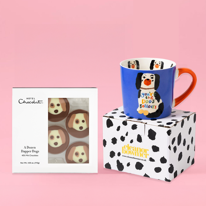 Hotel Chocolat Dapper Dogs & Eleanor Bowmer You're The Dogs Bollocks Mug 