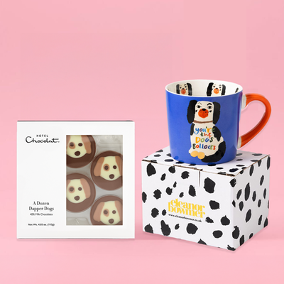 Hotel Chocolat Dapper Dogs & Eleanor Bowmer You're The Dogs Bollocks Mug 