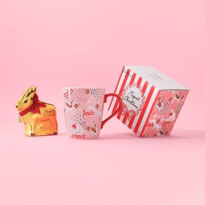 Lindt Reindeer & Cath Kidston Christmas Animal Ditsy Mug Gift Set