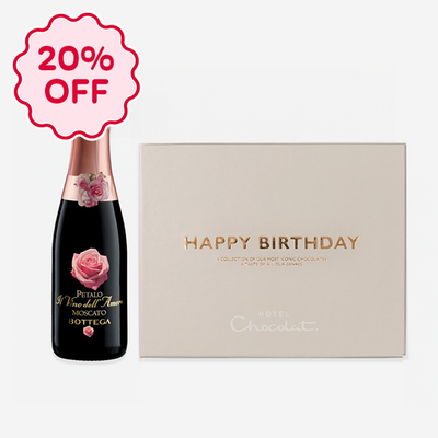 Bottega Petalo Moscato 20cl & Hotel Chocolat Happy Birthday Gift Box 150g