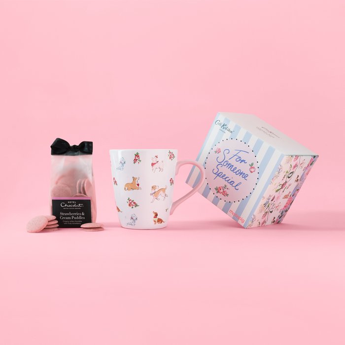 Cath Kiston Dog Mum Mug & Hotel Chocolat Puddles Gift Set