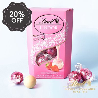 Lindt Strawberries and Cream Chocolate Truffles (200g)