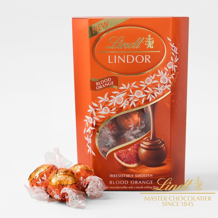 Lindt Lindor Milk Blood Orange Chocolate Truffles (200g)