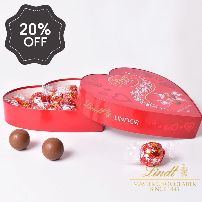 Lindt Lindor Milk Chocolate Truffles Heart (200g)