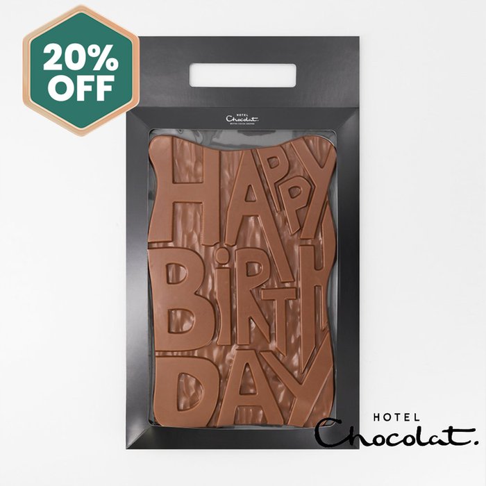 Hotel Chocolat Happy Birthday Chocolate Grand Slab 500g