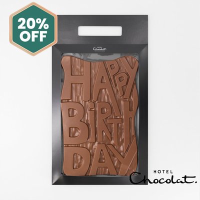 Hotel Chocolat Happy Birthday Chocolate Grand Slab 500g