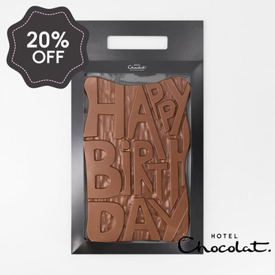 Hotel Chocolat Happy Birthday Chocolate Grand Slab 500g