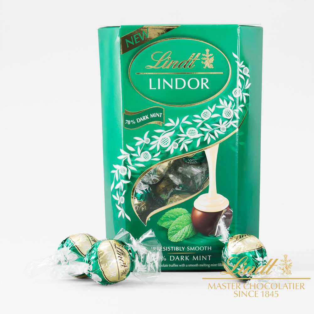 Lindt Lindor Dark Mint Chocolate Truffles Box 200G