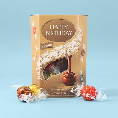 Happy Birthday Lindt Lindor Assorted 200g Cornet