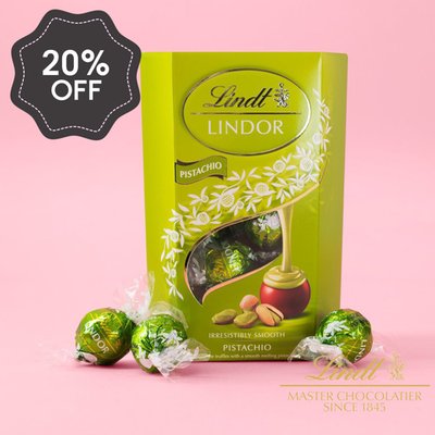 Lindor Pistachio Milk Chocolate Truffles (200g)