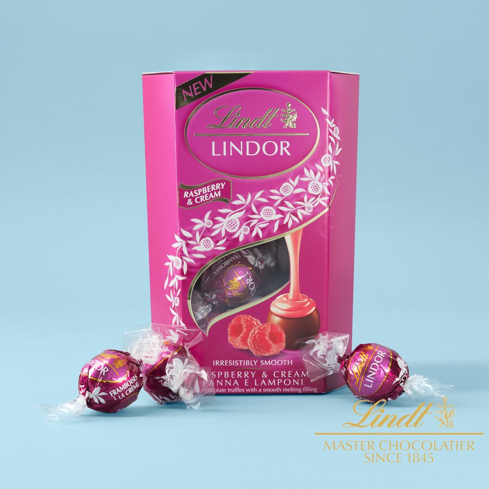 Lindt Lindor Raspberry & Cream Chocolate Truffles (200G)