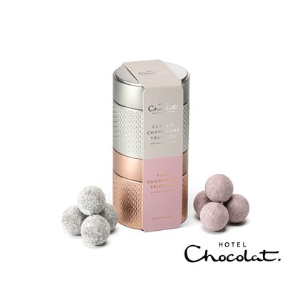 Hotel Chocolat Pink & Classic Champagne Truffles Tin