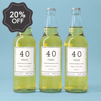 Personalised Milestone Birthday Cider Trio 3x500ml