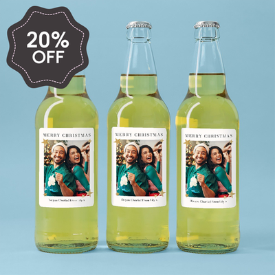 Personalised Merry Christmas Photo Upload Cider Trio 3x500ml