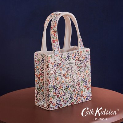 Cath Kidston Pink & Blue Floral Hand Bag Vase