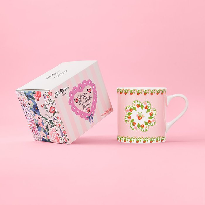 Cath Kidston Strawberry Border Pink Mollie Mug
