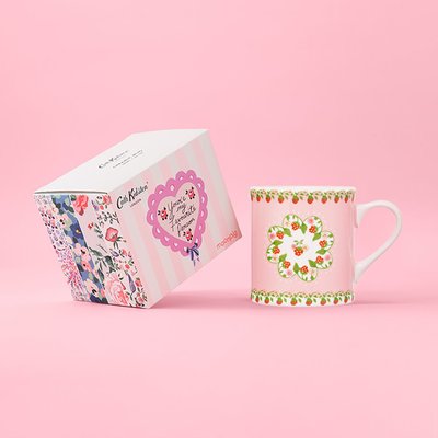 Cath Kidston Strawberry Border Pink Mollie Mug