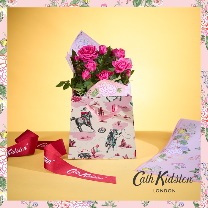 Cath Kidston You Are My Happy Cerise Rose & Gift Bag
