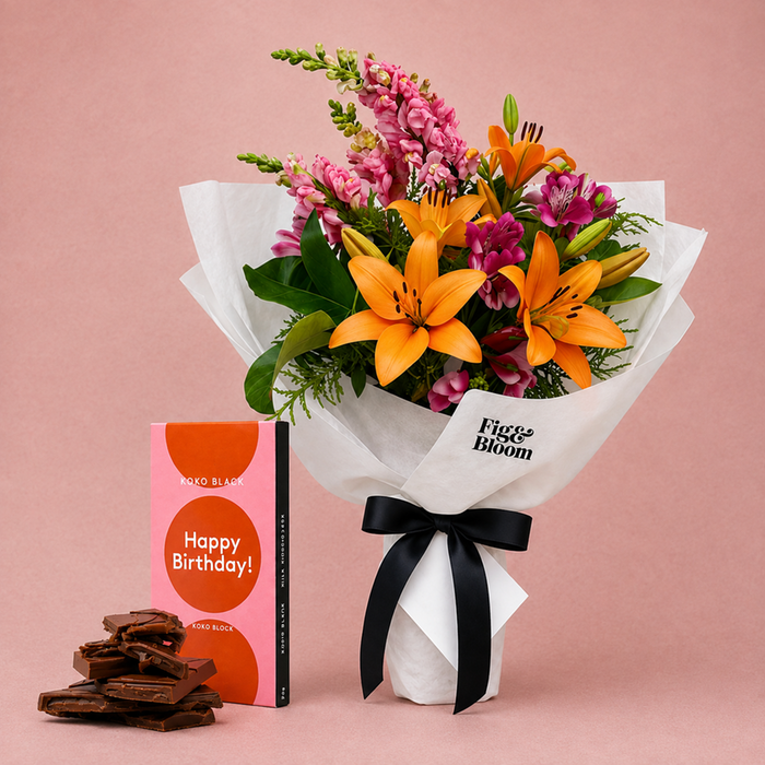Birthday Brights Flower & Chocolate Gift Set