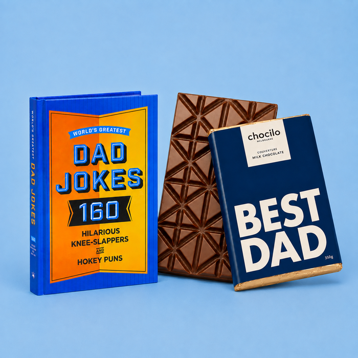 Best Dad Milk Chocolate 350g & World's Greatest Dad Jokes Book
