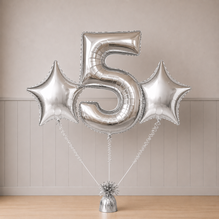 Giant Number 5 and Silver Star Trio