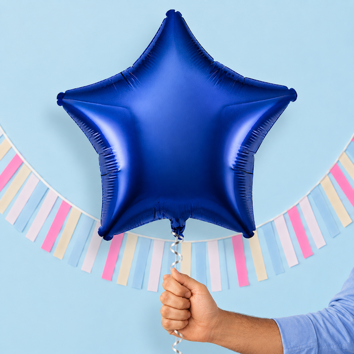 Navy Star Foil Balloon