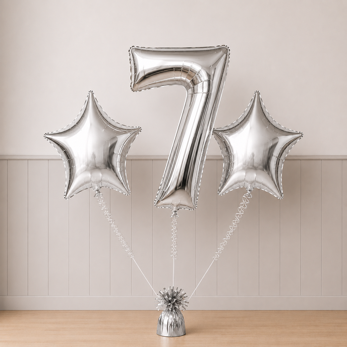Giant Number 7 and Silver Star Trio