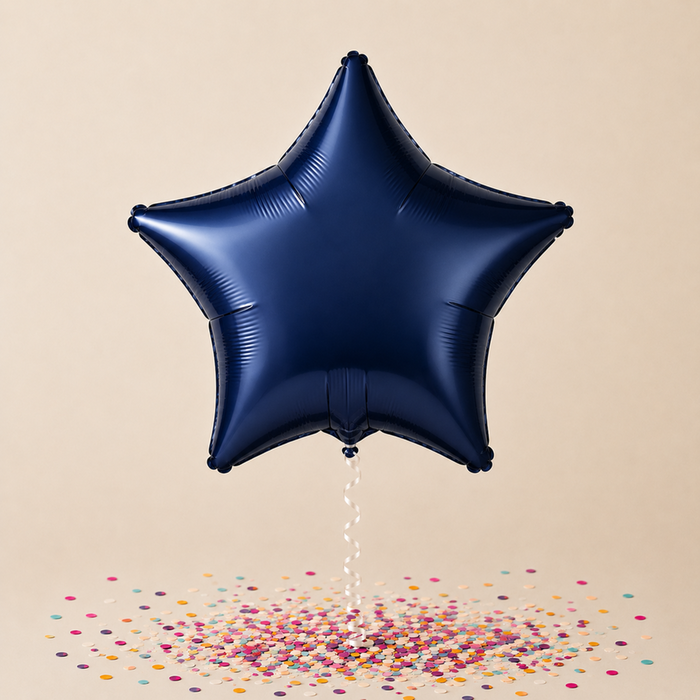 Plain Navy Star Balloon