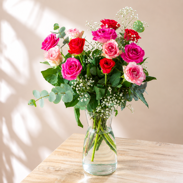 12 Premium Pink Roses