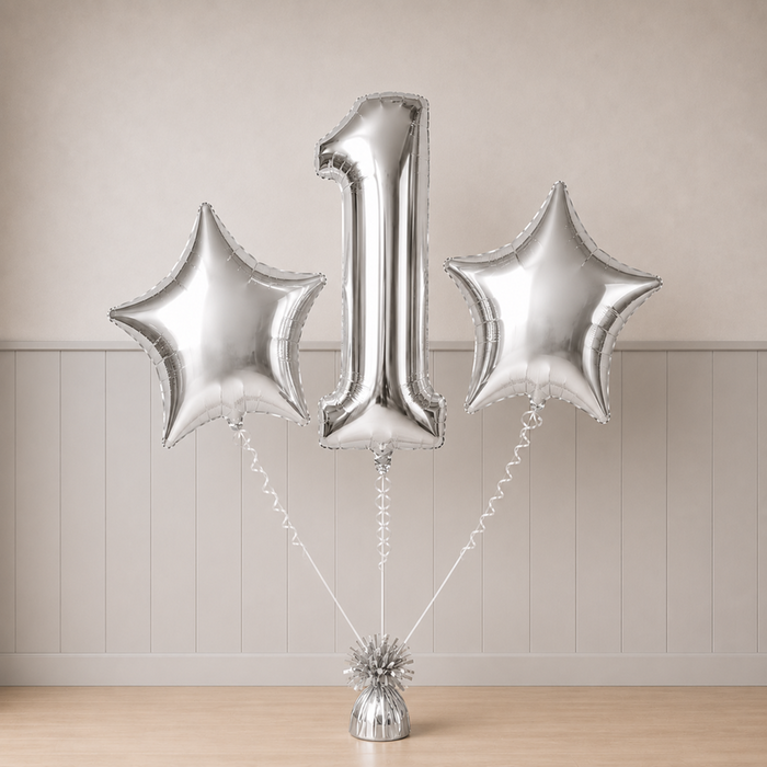 Giant Number 1 and Silver Star Trio
