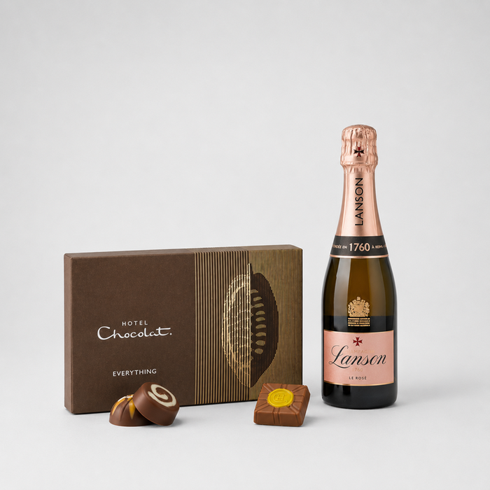 Everything Box 6 Pack & Mini Lanson Le Rose Champagne 20cl