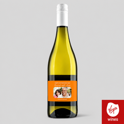 Personalised Happy Father's Day Poured With Love Pinot Grigio 75cl