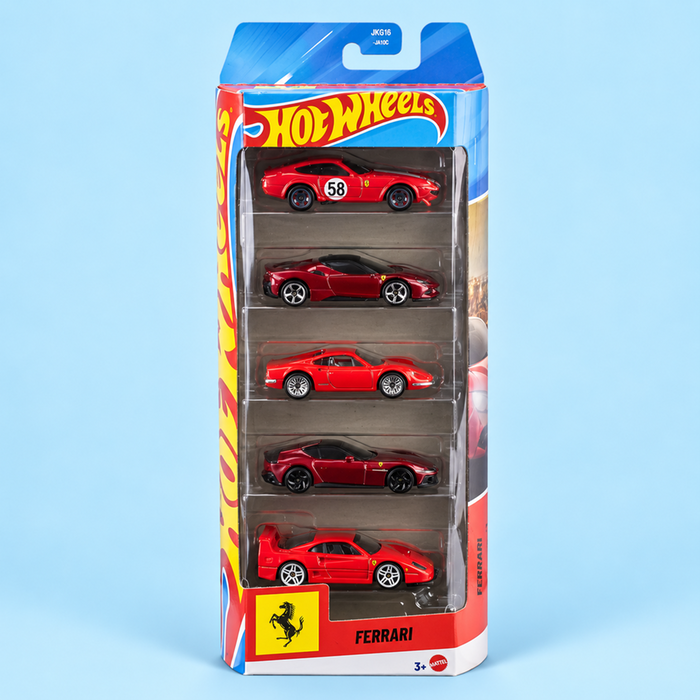 Hot Wheels Ferrari Rosso 5 Pack