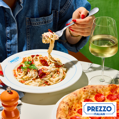 Prezzo Three Course Meal for Two