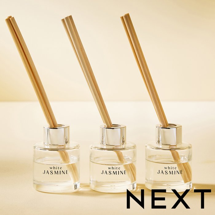 NEXT Set of 3 White Jasmine 40ml Diffusers