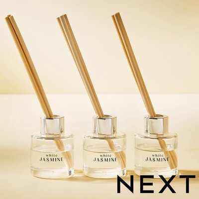 NEXT Set of 3 White Jasmine 40ml Diffusers