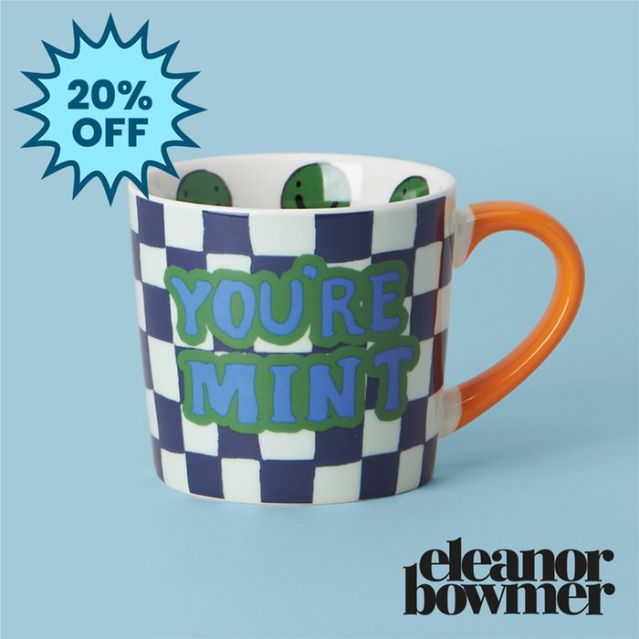 Eleanor Bowmer You’re Mint Checkerboard Mug & Gift Box