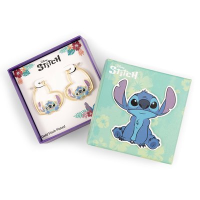 Stitch Love Heart Huggie Earrings 