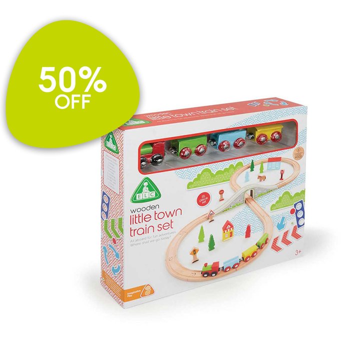 Early Learning Centre Wooden Little Town Train Set