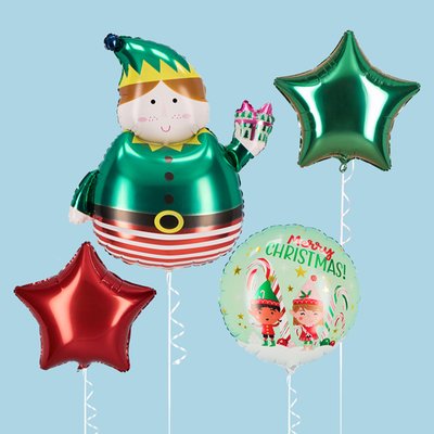 Elf Chirstmas Balloon Bouquet